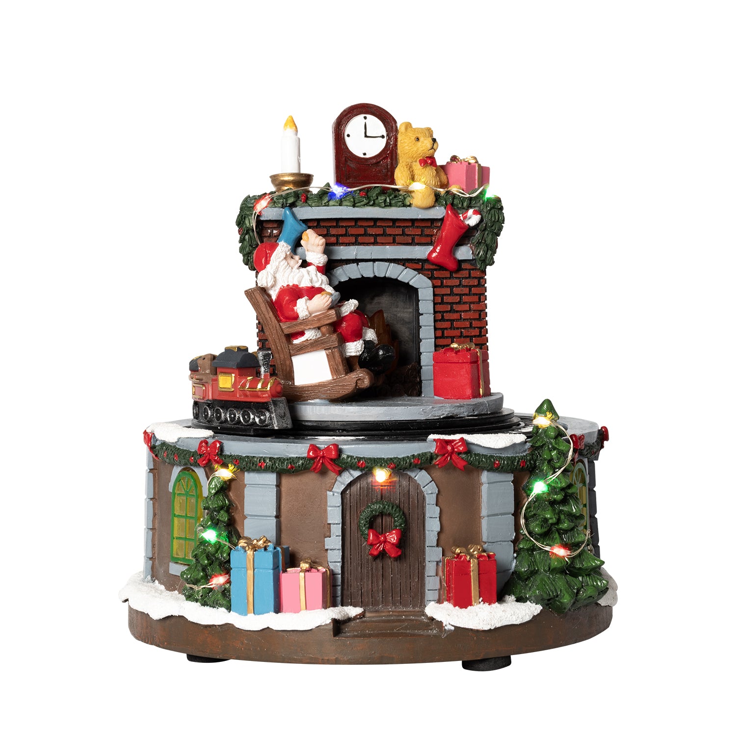 VESTIAMO CASA GRAN NATALE - La Casa di Babbo Natale - h18 cm diametro 16,5 cm